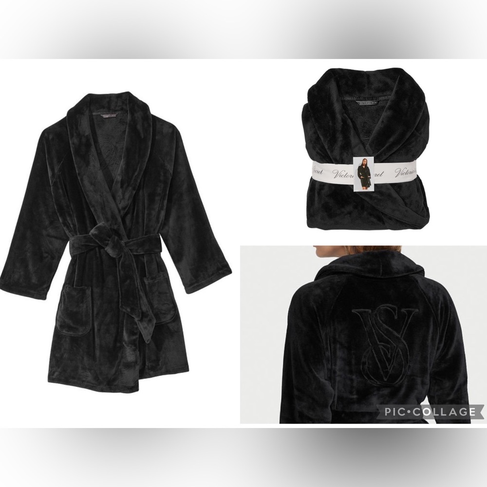 Victorias secret black robe NWT
